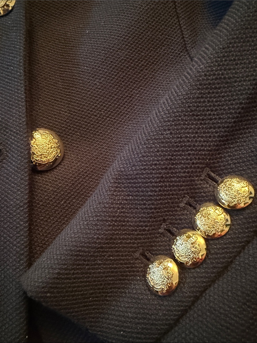 Lauren Ralph Lauren Black/Gold Bullion Jacquard Blazer - Picture 4 of 5